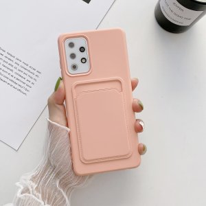 Case For Samsung A42 5G With Card Holder in pink