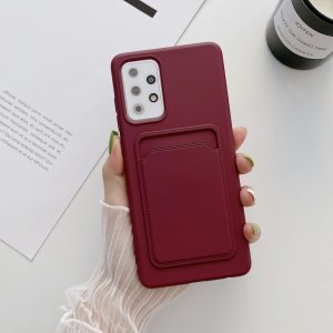 Case For Samsung A42 5G With Card Holder in Plum