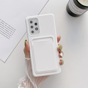 Case For Samsung A42 5G With Card Holder in White