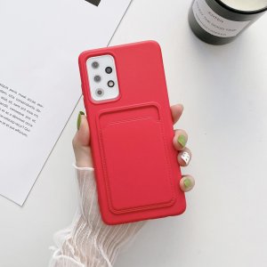 Case For Samsung A42 5G With Card Holder in Red