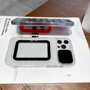 Case For iPhone 13 Pro Max in Black With Camera Lens Protection Square Stand