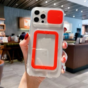 Case For iPhone 13 Pro Max in Red With Camera Lens Protection Square Stand