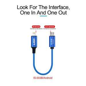 iSoft IS-003B User Data Transfer Cable - Transfer Data From Micro USB to iPhone