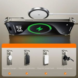 Alloy Corner Pad Camera Protector For iPhone 15 Plus Premium Black Metal
