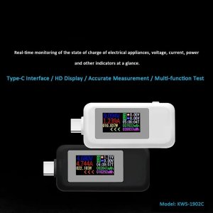 Charging Port Tester For Type-C Smartphone Voltmeter Ammeter Power Capacity