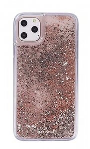Case For iPhone 11 Pro Max Rose Gold Animated Glitter Star Whisper
