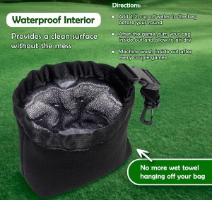 Cleaning Bag For Golf Club And Golf Ball Detachable