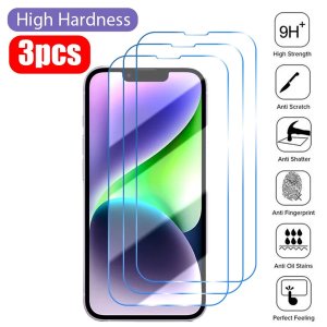 Screen Protector For iPhone 14 Pro Max 3x Triple pack Tempered Glass