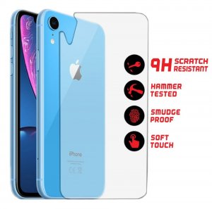 Back Protector For iPhone XR Rear Tempered Glass Protection