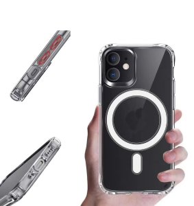 Case For iPhone 15 Pro Max Shockproof Transparent Magnetic