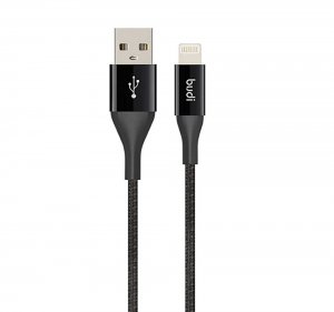 Budi Cable For iPhone 1m Data Charging Black
