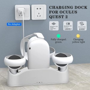 Charging Dock For Oculus Quest 2 VR Headset Controllers Magnetic Station Stand