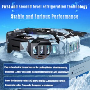 Magnetic Cooler Cell Phone Radiator Cooling Fan Portable for iPhone iOS/Android