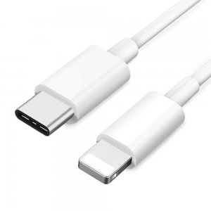 Type C To 8Pin Cable For iPhone In White Budi 1M