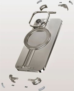 Alloy Corner Pad Camera Protector For iPhone 15 Pro Premium Bronze Metal