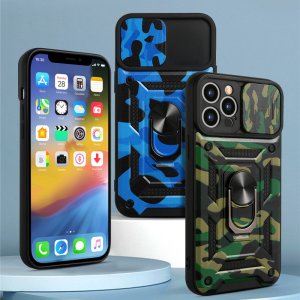 Case For iPhone 13 in Sea Blue Hybrid Armoured Cover Shockproof
