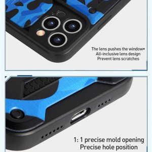 Case For iPhone 13 in Blue Camera Lens Protection