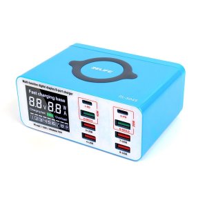 8 Port Charging Station Relife RL304S High Power Fast USB LED Display