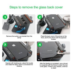 Relife RL-601s Plus 360 Degrees Holder For iPhone Back Glass Removal With Sucker