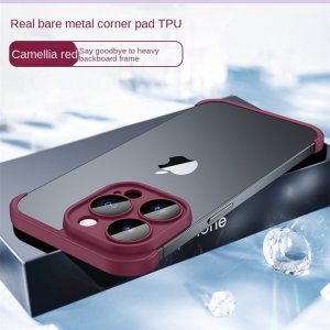 Corner Pad Protection For iPhone 13 Pro in Burgundy