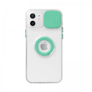 Case For iPhone 12 in Green Camera Lens Protection Cover Soft TPU
