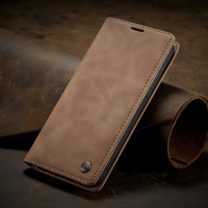 Flip Case For iPhone 13 Pro Wallet in Beige Handmade Leather Magnetic Flip