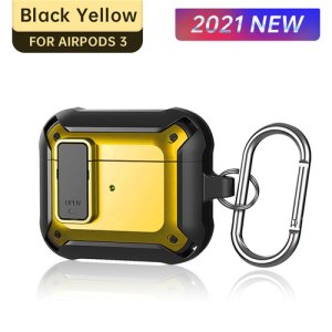 Case For Apple Airpod 3 Rugged 360 Protection in Black Yellow