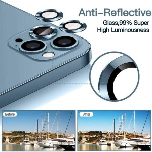 Camera Protectors For iPhone 13 Pro 13 Pro Max Set Of 3 Glass Silver