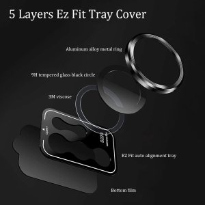 Camera Protectors For Samsung S22 Ultra Set of 5 Silver