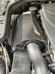 For Mercedes W205 Air Intake Filter Kit With Carbon Fiber Looks