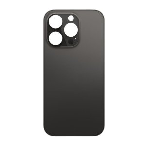 Glass Back For iPhone 14 Pro Plain in Space Black