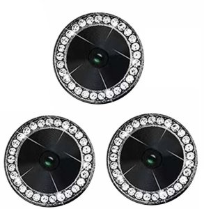 Camera Protectors For iPhone 14 Pro 14 Pro Max A Set of 3 Black Jewelled
