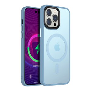 Case For iPhone 14 Pro 15 Pro Peak Blue Smart Charging Silicone Case