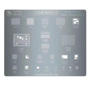 Reballing Stencil For iPhone 13 Series Mijing T3D A15 3D NAND BGA IC Chip