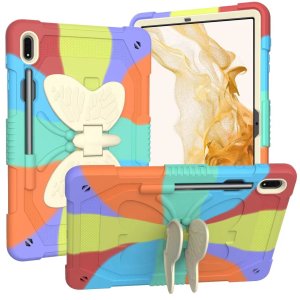 Case For iPad Pro 9.7 2017 2018 Air2 Green Rainbow with Strap Butterfly