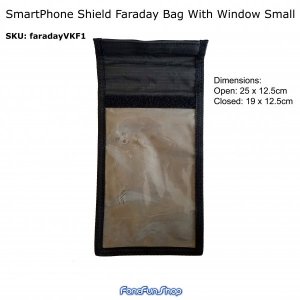 Faraday Bag Signal Blocker For Mobile Phone Shield With Window Small VKF1