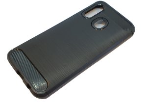 Case For Samsung A40 Carbon Style Gel Silicone
