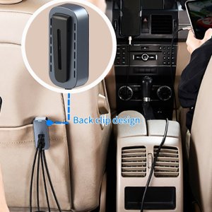 6 Port Car Charger with PD Type C QC 3.0 and 2.4 Amp Ports USB 65.5W