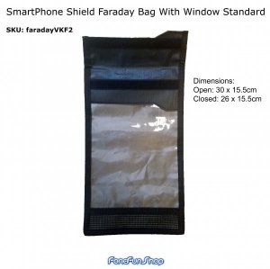Faraday Bag Signal Blocker For Mobile Phone Shield With Window Medium VKF2
