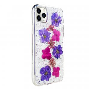 Case For iPhone 11 Pro Max KDOO Flowers Purple