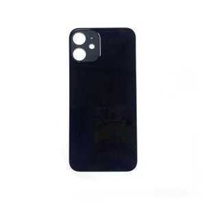Glass Back For iPhone 12 Pro Max Plain in Black