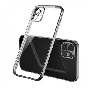 Case For iPhone 12 Mini Clear Silicone With Black Edge