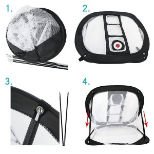 Golf Practice Chipping Net Perfect Shot Net with 5 Target Pockets