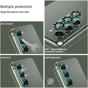 Glass Camera Lens Protector For Samsung S24 Full Cover Black