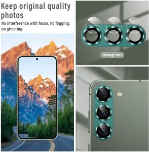 Glass Camera Lens Protector For Samsung S24 Plus Full Cover Black