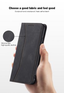 Flip Case For iPhone 15 Plus Leather Multi Card Holder Phone Case Stand in Black