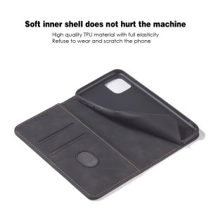 Flip Case For iPhone 15 Pro Leather Multi Card Holder Phone Case Stand in Black