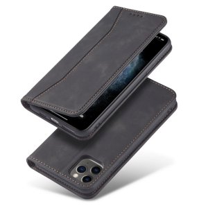 Flip Case For iPhone 15 Leather Multi Card Holder Phone Case Stand in Black