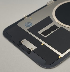 Glass Back For iPhone 15 Plus Blue Battery Door Camera Lens Bezel Magnetism Ring + Metal Plate Plain Without Logo