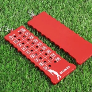 Portable 18-Hole Golf Scorecard Score Counter Red